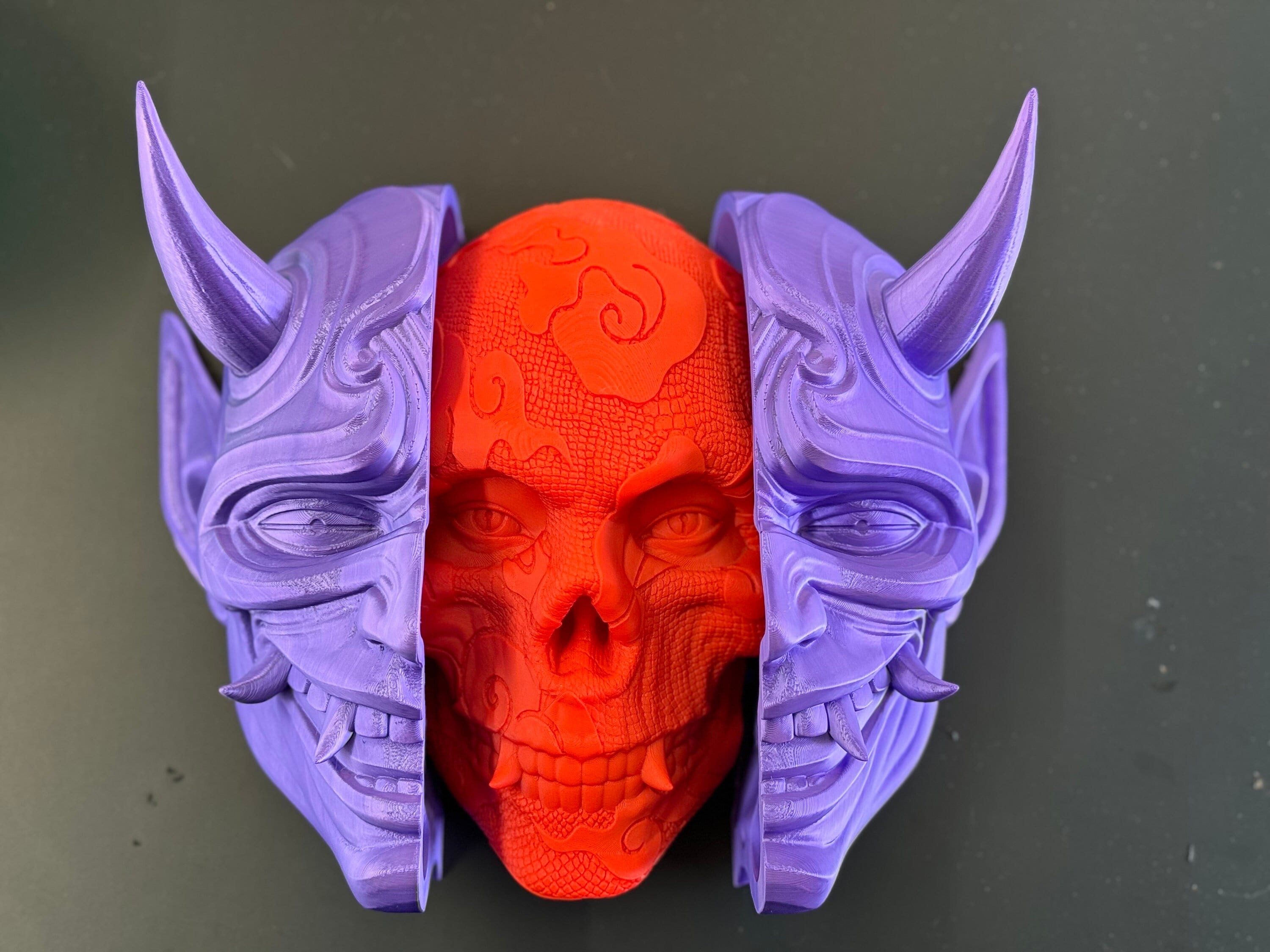 Behind Oni Wall Mask - 3D Printed