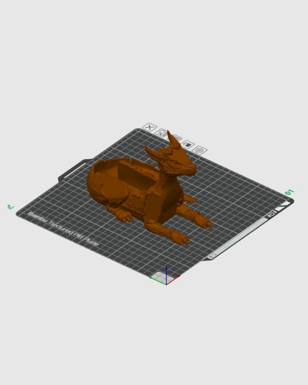 Barkscale Sentinel Planter - 3D Printed Dragon Collectible - Image 3