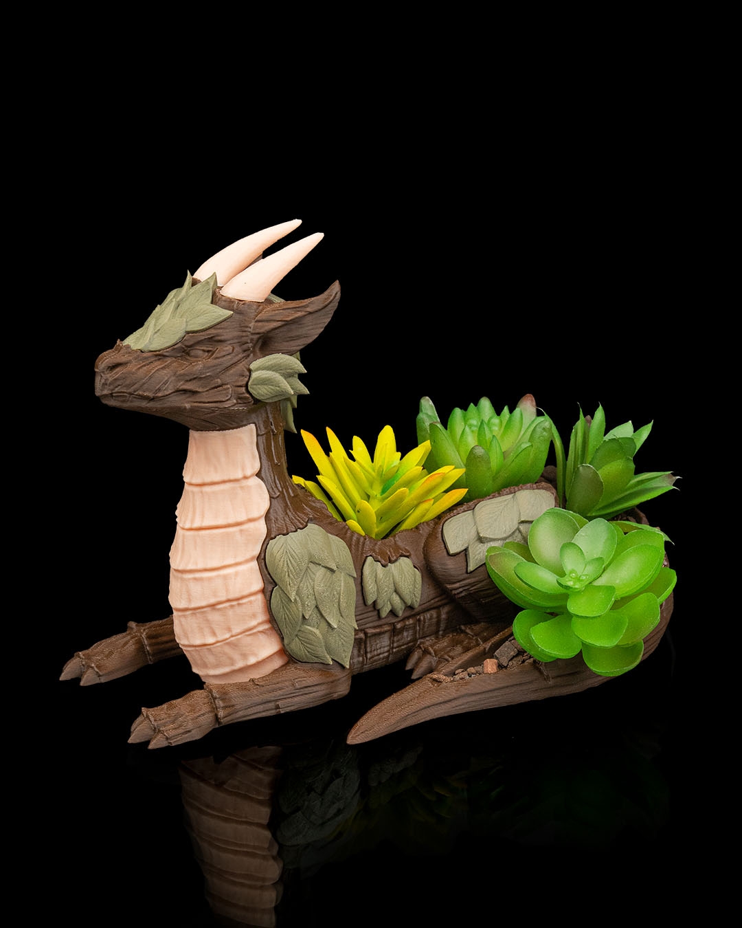 Barkscale Sentinel Planter - 3D Printed Dragon Collectible