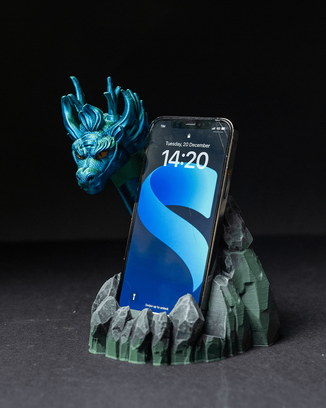 Blaze the Dragon Phone Guardian - 3D Printed Dragon Collectible - Image 2