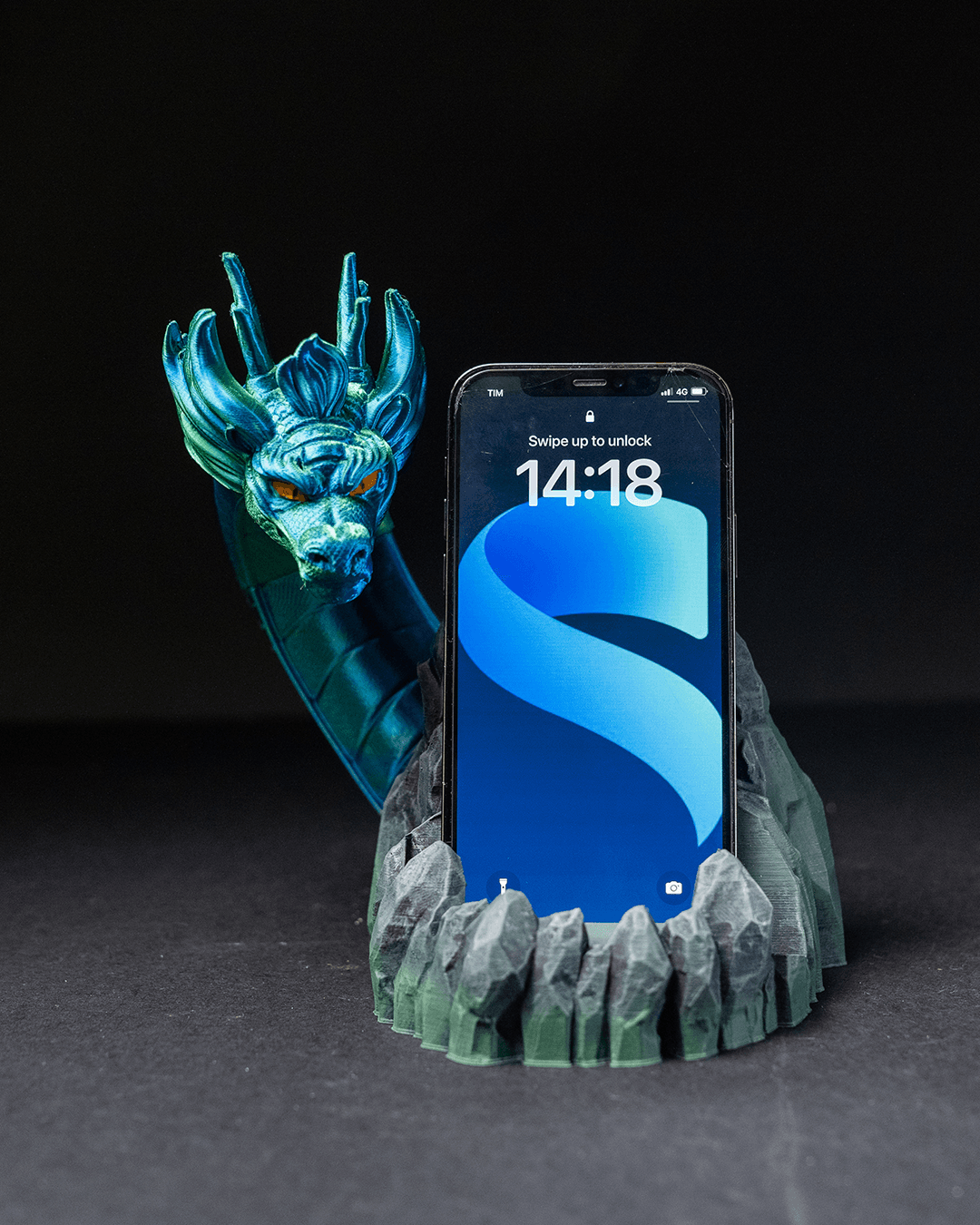 Blaze the Dragon Phone Guardian - 3D Printed Dragon Collectible