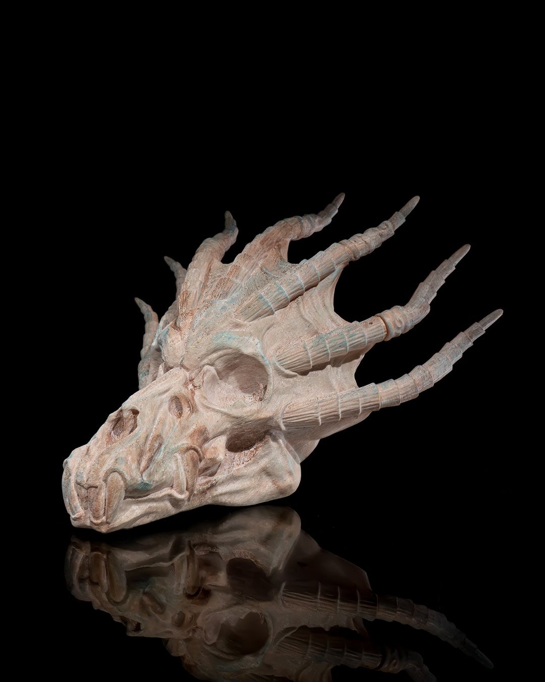 Blue Dragon Skull - 3D Printed Dragon Collectible - Image 4