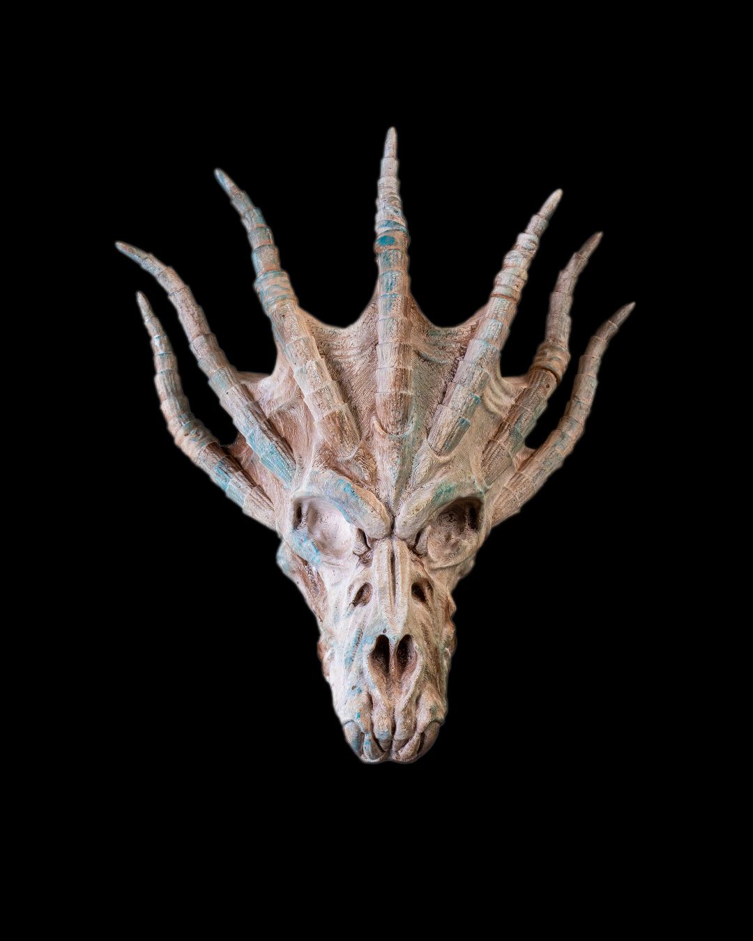Blue Dragon Skull - 3D Printed Dragon Collectible