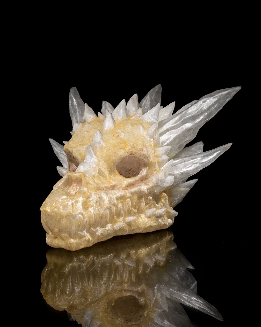 Diamond Dragon Skull - 3D Printed Dragon Collectible - Image 4