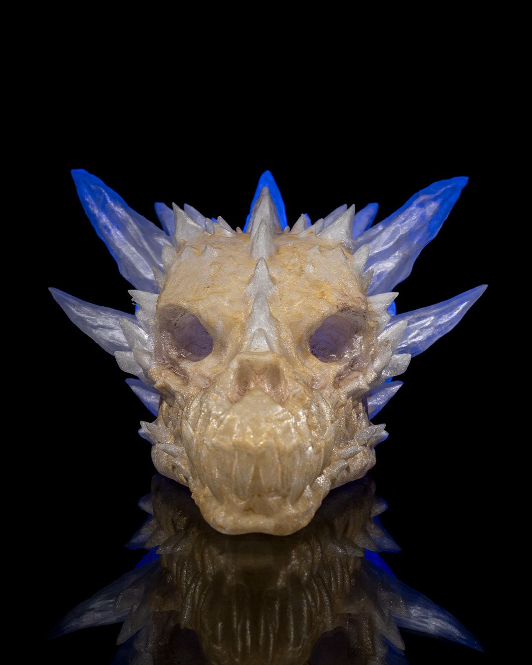 Diamond Dragon Skull - 3D Printed Dragon Collectible