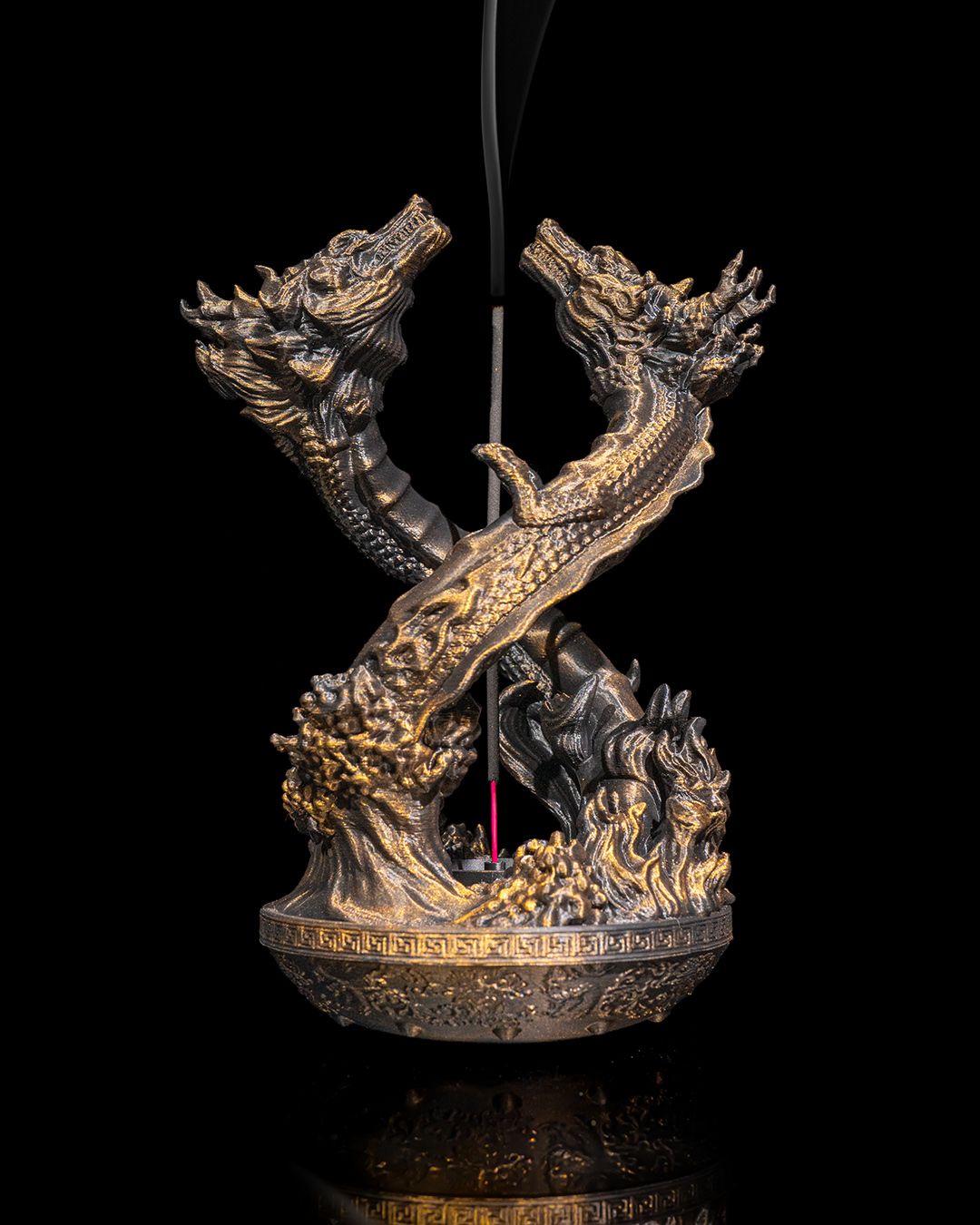 Dragon Dance Incense Holder - 3D Printed Dragon Collectible