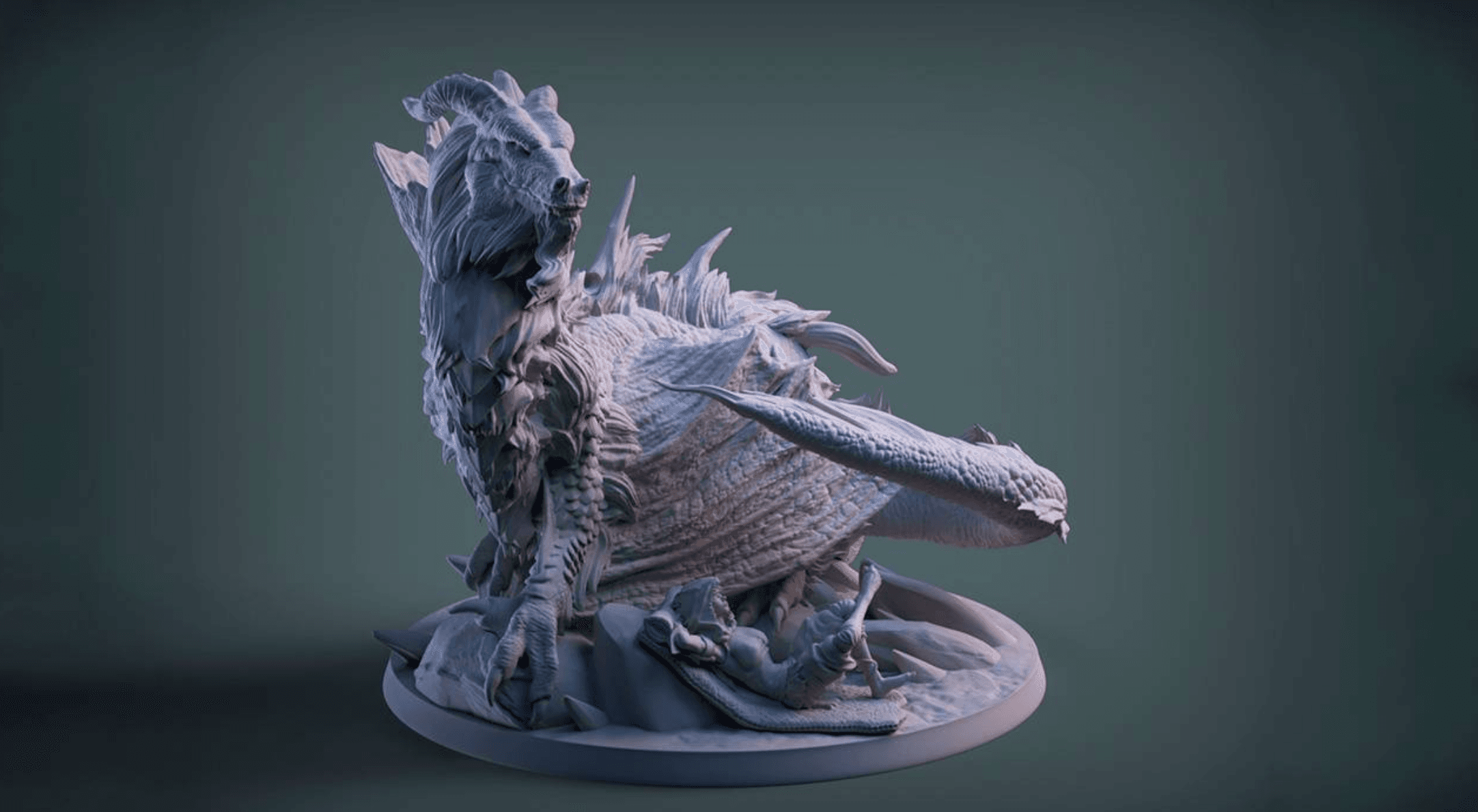 Dragon del Aire - 3D Printed Dragon Collectible