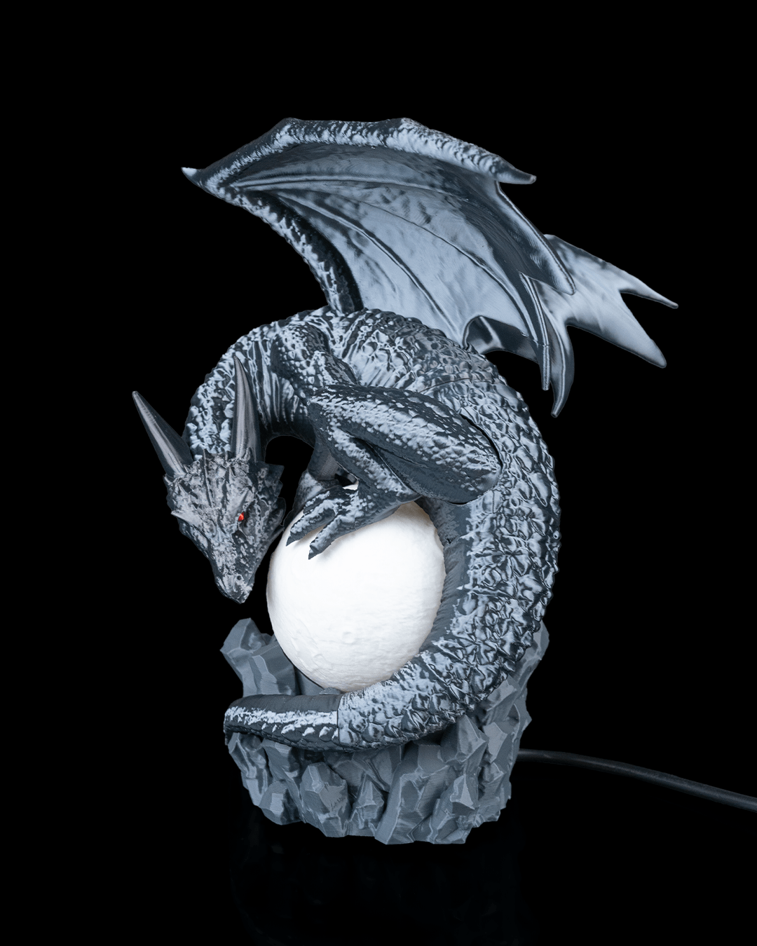 Dragon Eclipse Table Lamp - 3D Printed Dragon Collectible - Image 3