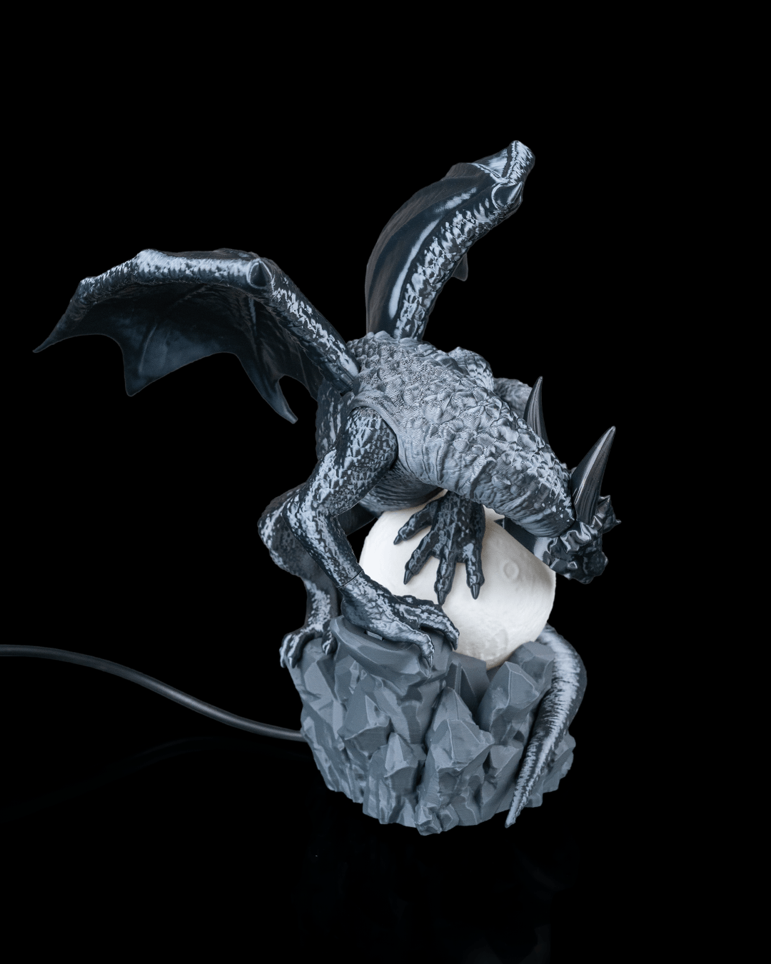 Dragon Eclipse Table Lamp - 3D Printed Dragon Collectible - Image 5