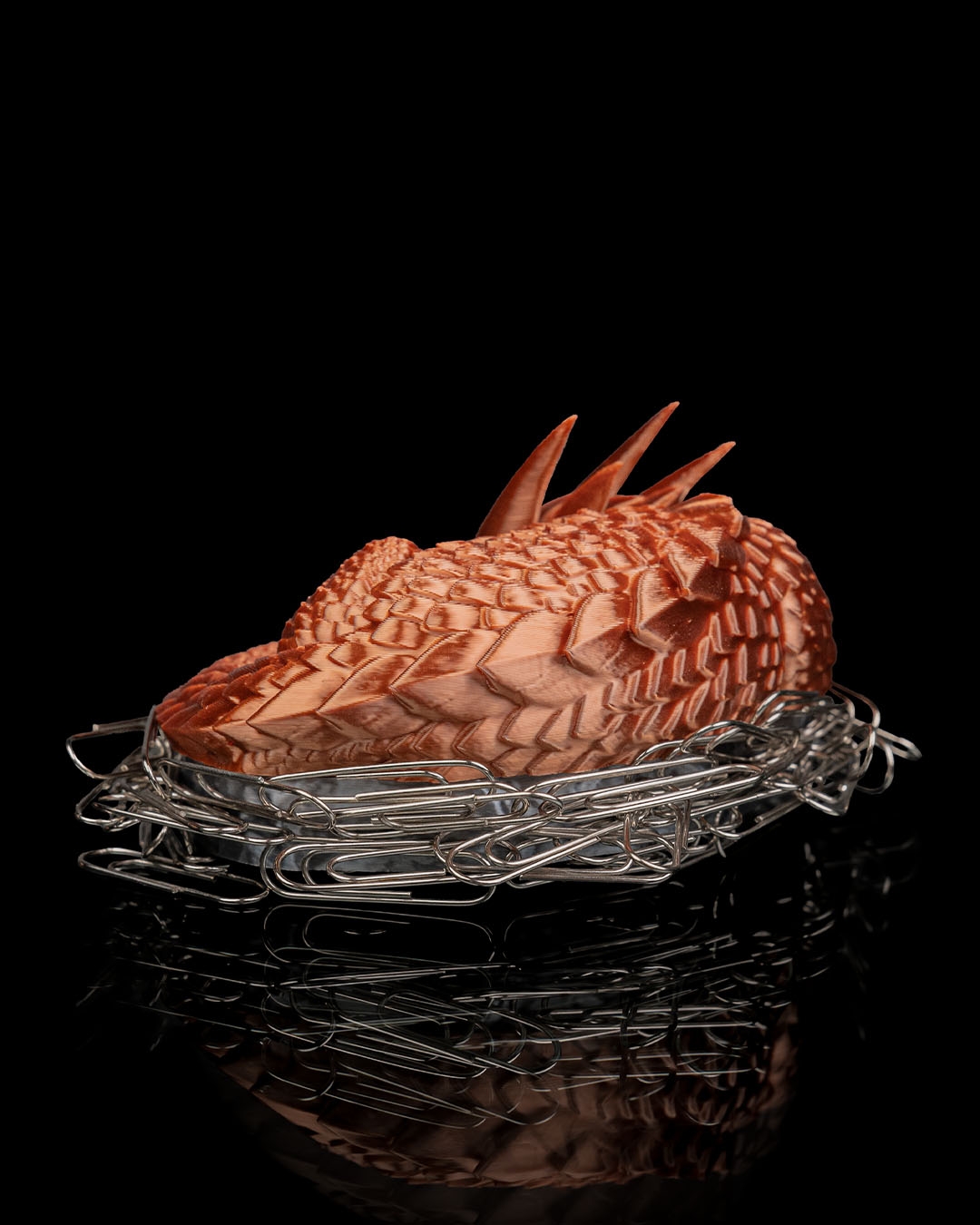 Dragon Nest Paper Clip Holder - 3D Printed Dragon Collectible - Image 4