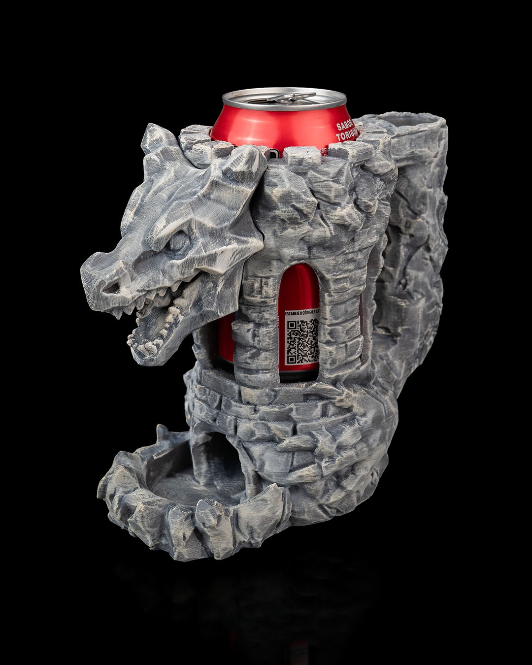 Dragon's Fortress Can Holder and Dice Tower - 3D Printed Dragon Collectible - Image 3