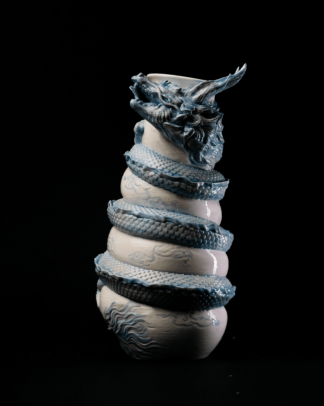 Dragon Wrapped Vase - 3D Printed Dragon Collectible
