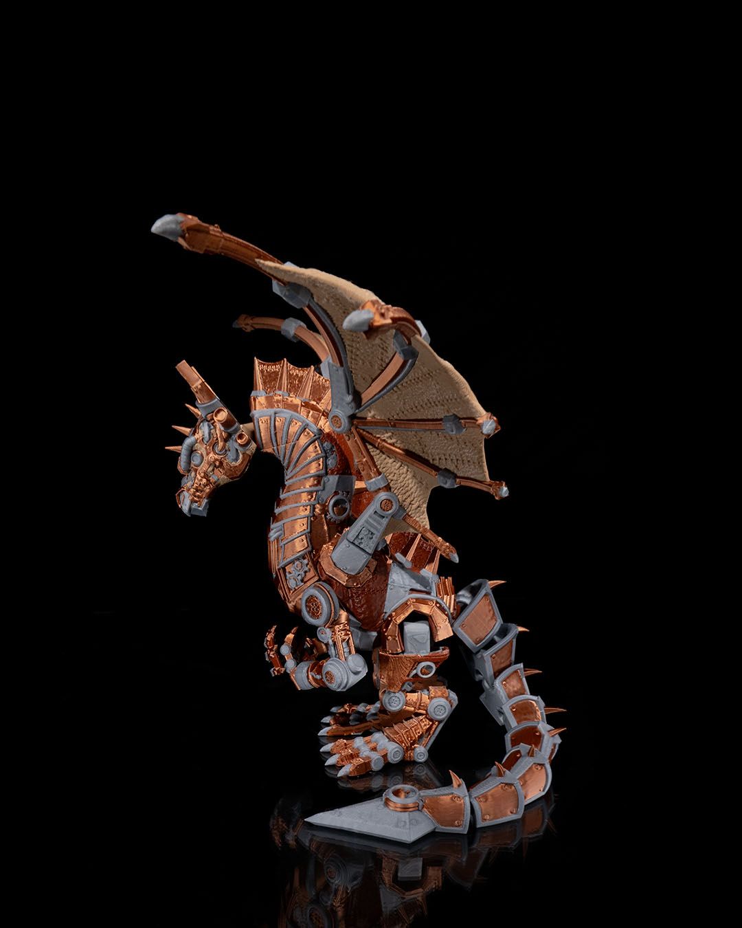 Epic Steampunk Dragon - 3D Printed Dragon Collectible - Image 2