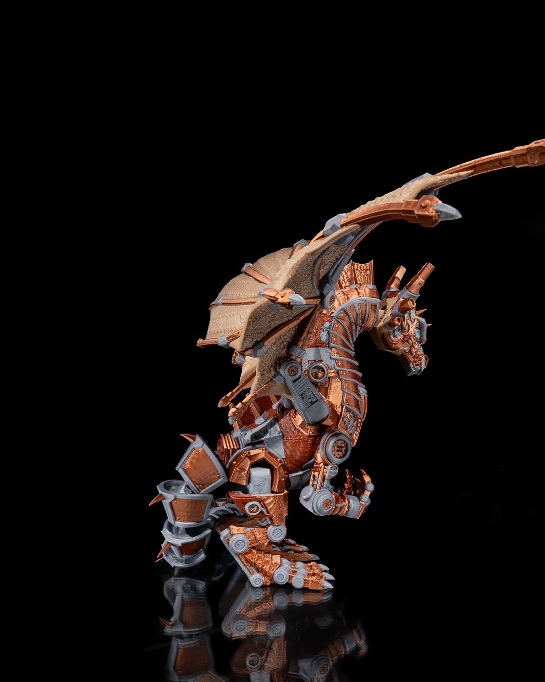 Epic Steampunk Dragon - 3D Printed Dragon Collectible - Image 4