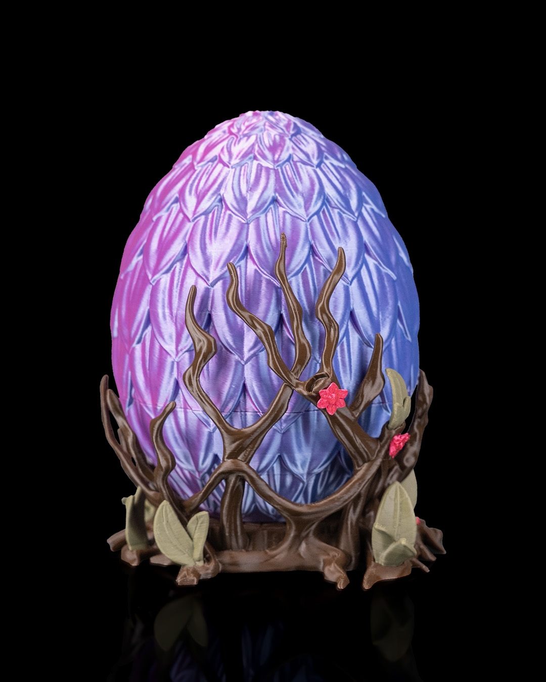 Floral Dragon Egg - 3D Printed Dragon Collectible - Image 3