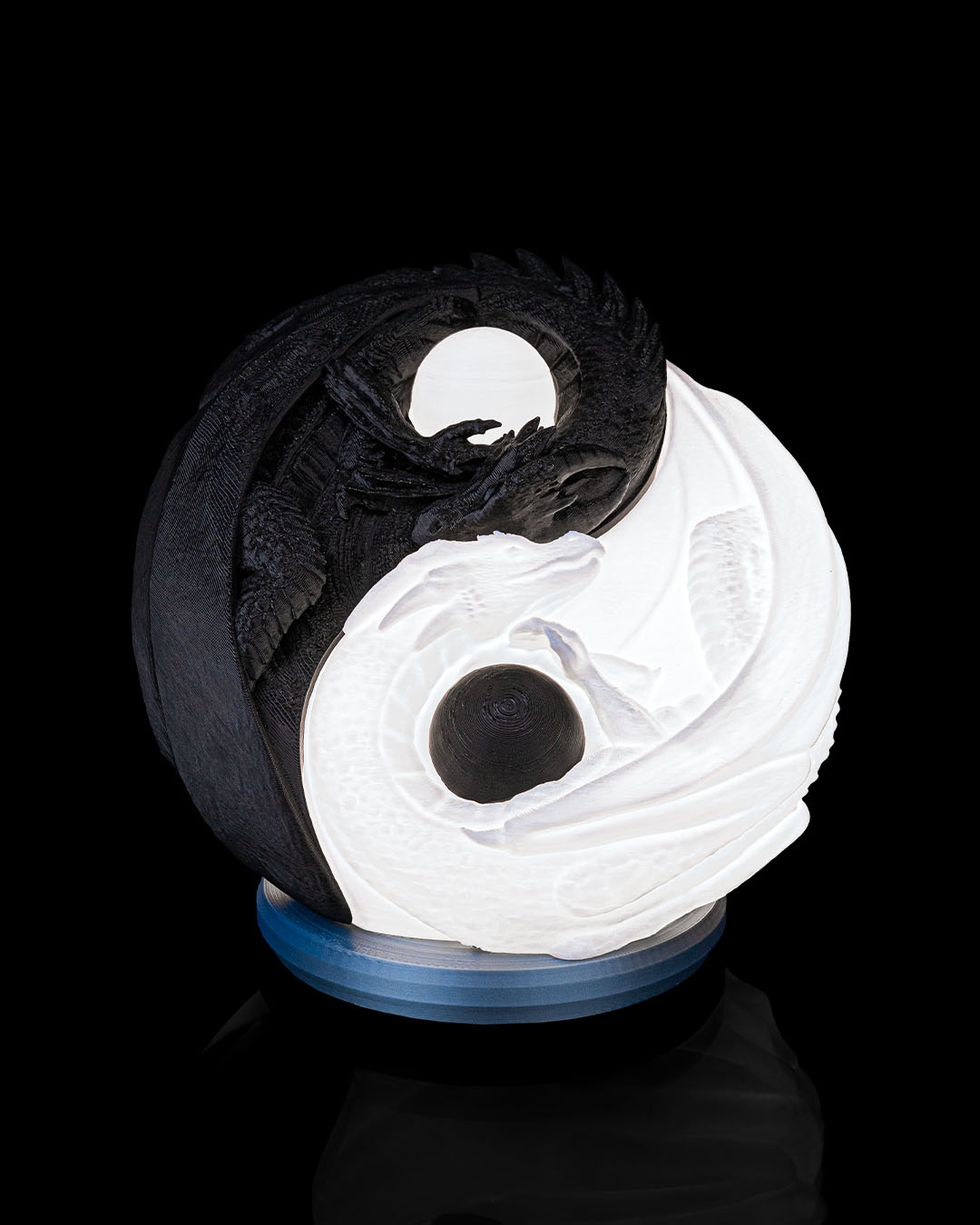 Harmony of Scales Table Lamp - 3D Printed Dragon Collectible