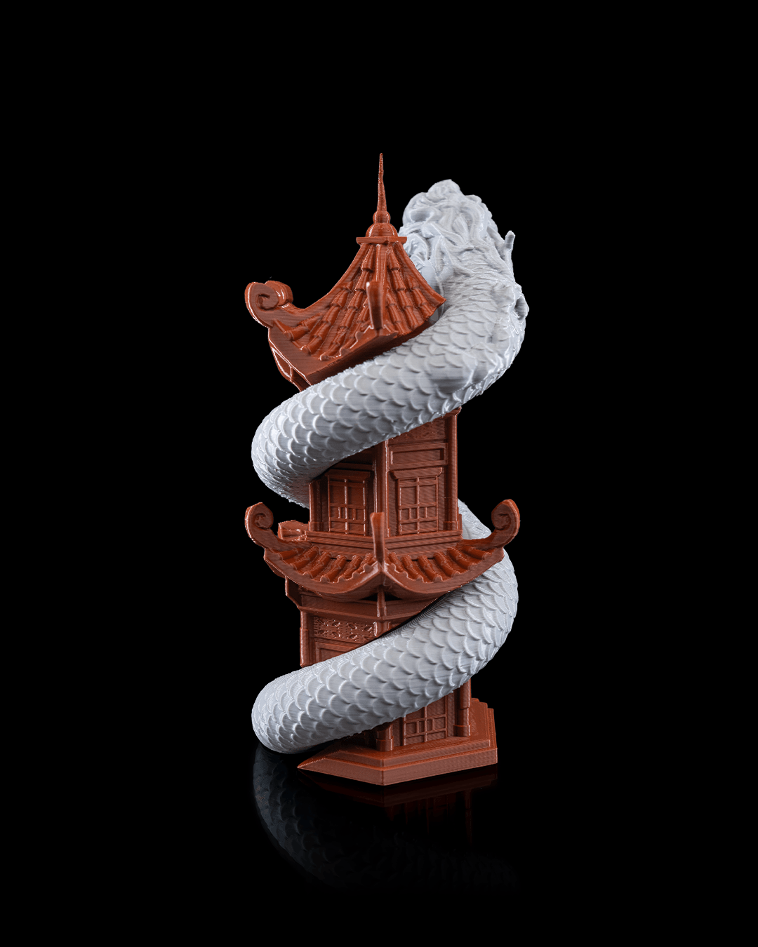 Loong Swirl - 3D Printed Dragon Collectible - Image 2
