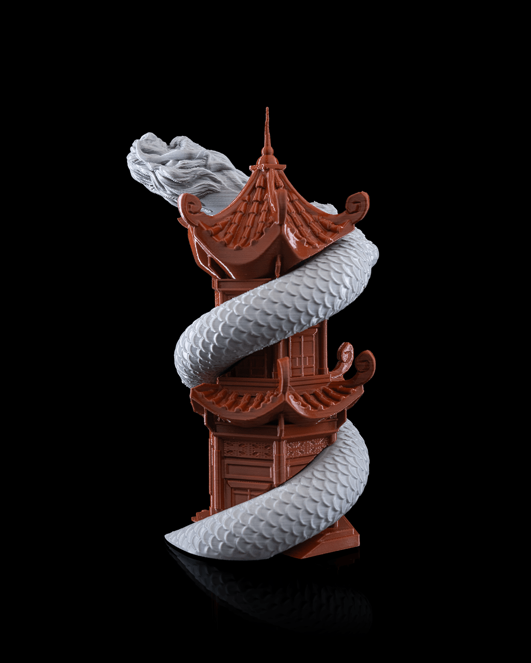 Loong Swirl - 3D Printed Dragon Collectible - Image 3