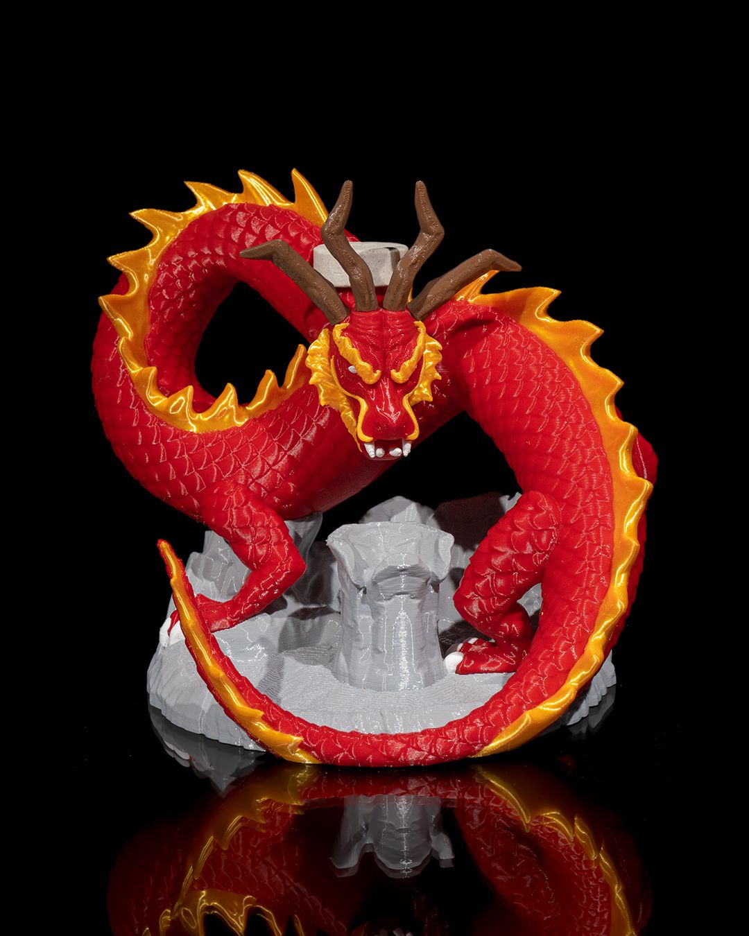 Misty C Dragon Backflow Burner - 3D Printed Dragon Collectible - Image 5