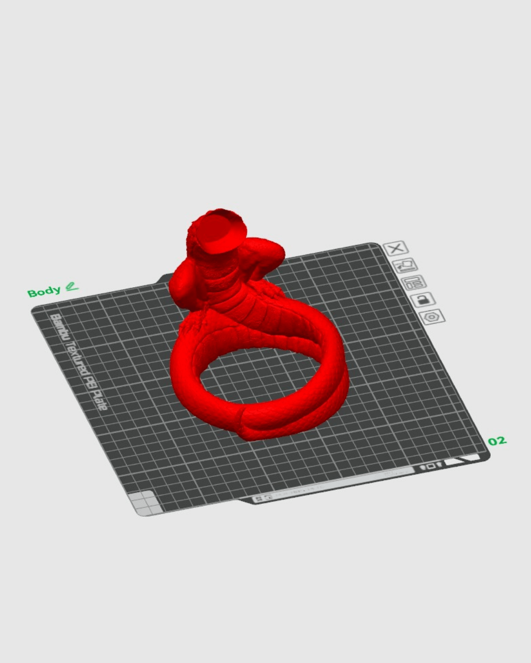 Necrodragon Table Lamp - 3D Printed Dragon Collectible - Image 2