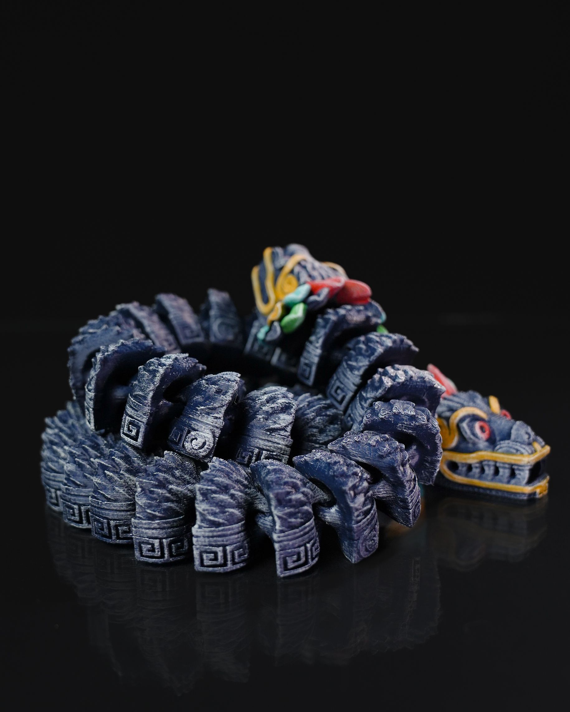 Quetzalcoatl Two Headed Dragon - 3D Printed Dragon Collectible - Image 4