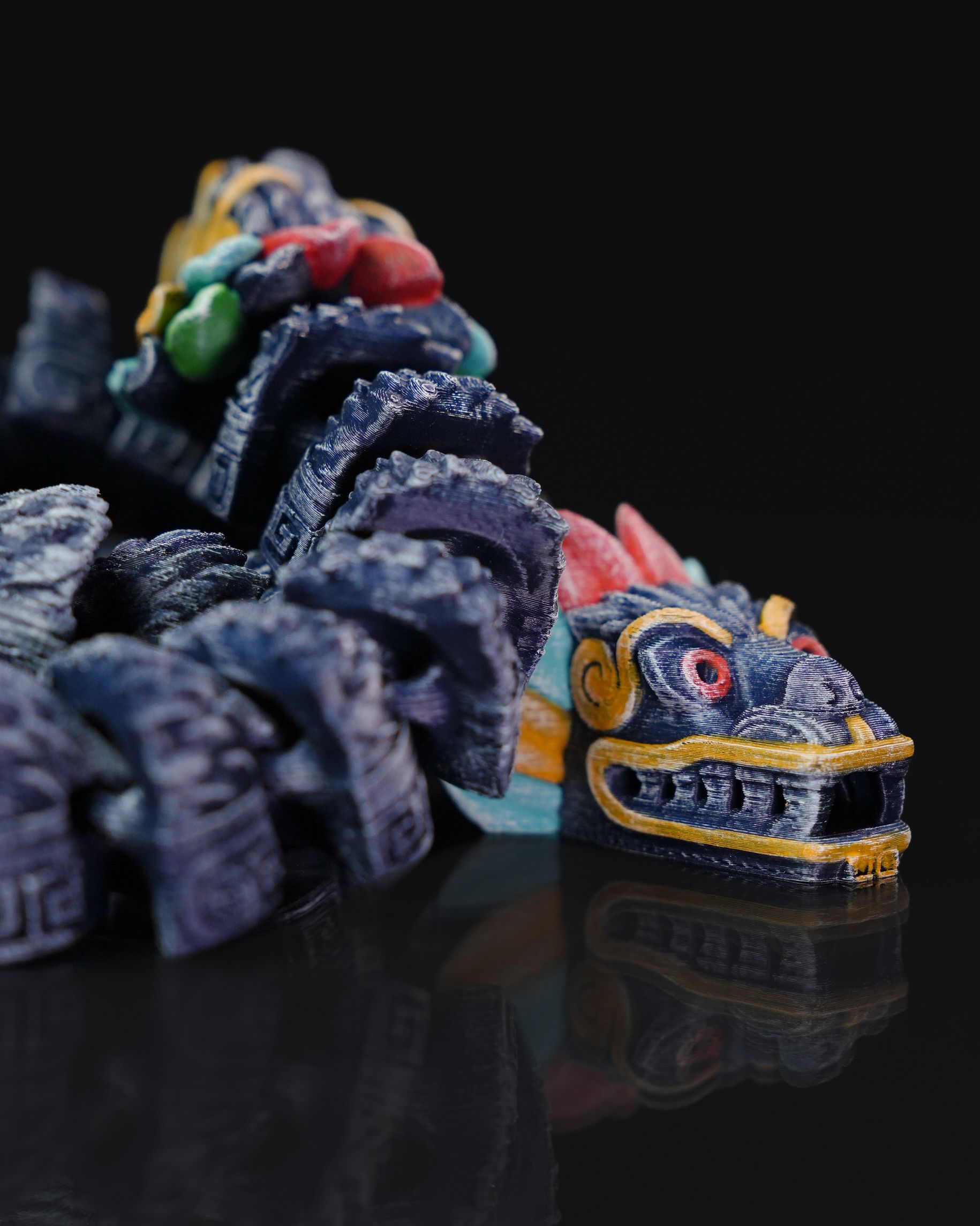 Quetzalcoatl Two Headed Dragon - 3D Printed Dragon Collectible - Image 5