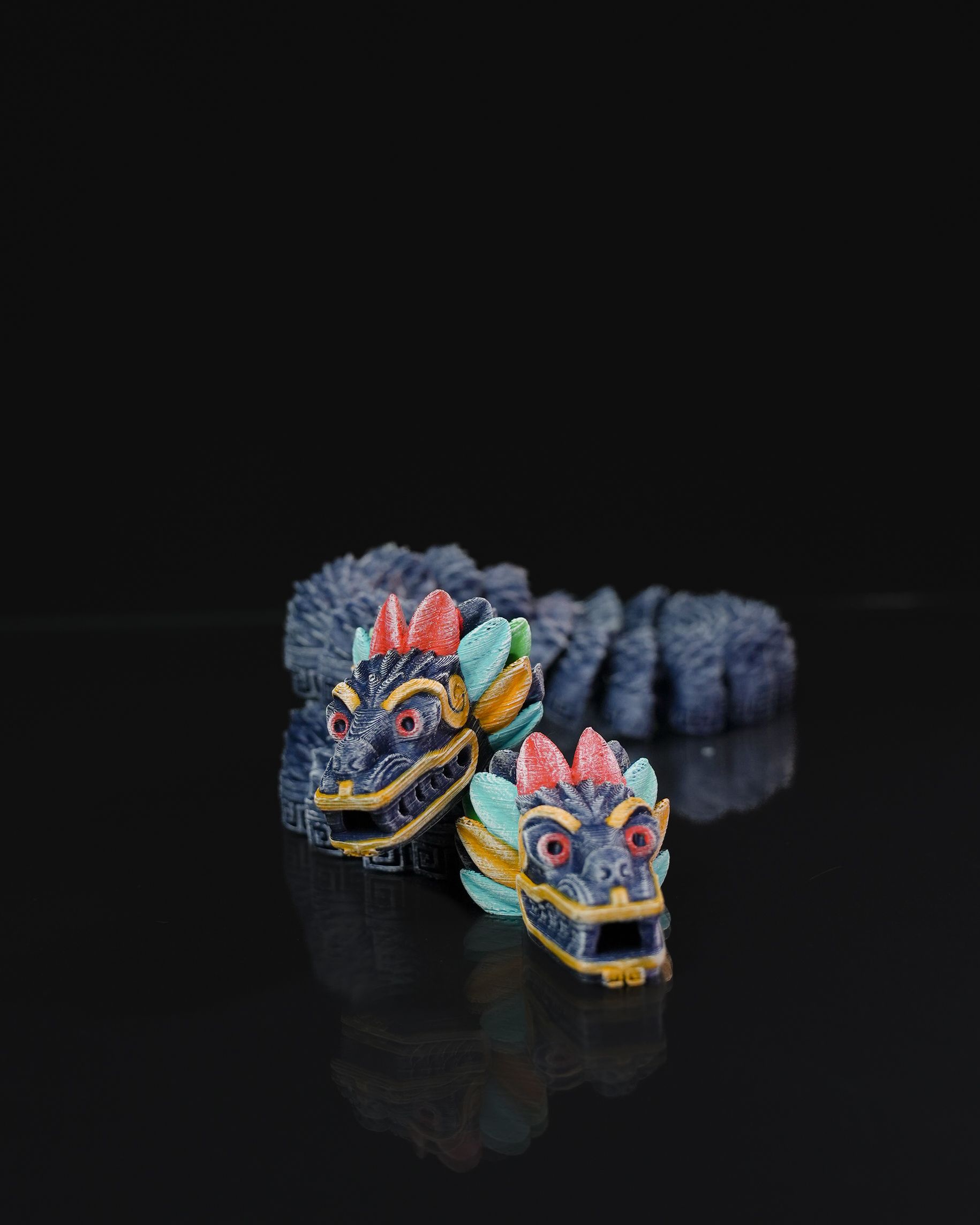 Quetzalcoatl Two Headed Dragon - 3D Printed Dragon Collectible