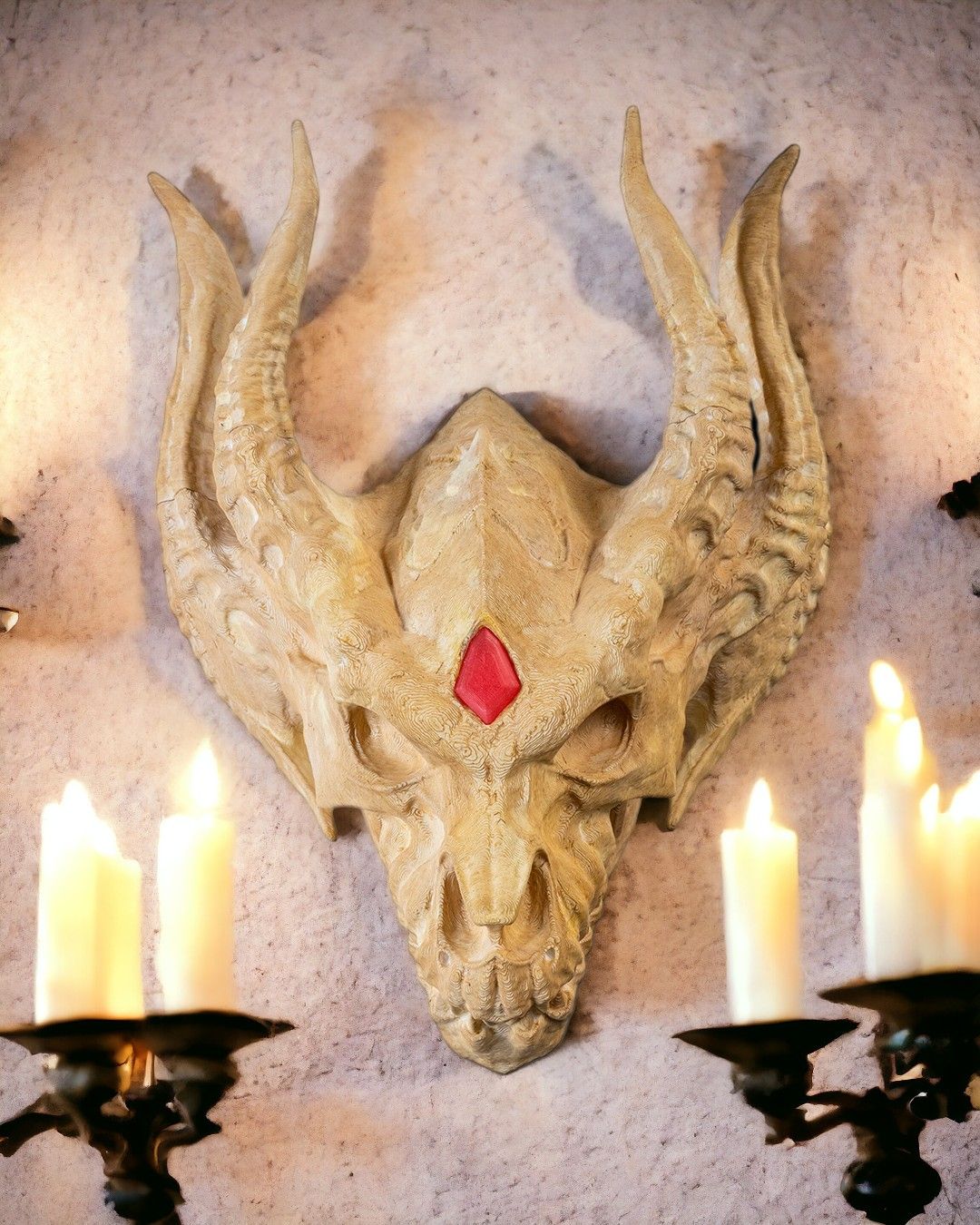 Silver Dragon Skull - 3D Printed Dragon Collectible - Image 2