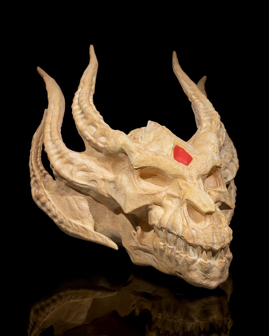 Silver Dragon Skull - 3D Printed Dragon Collectible - Image 4