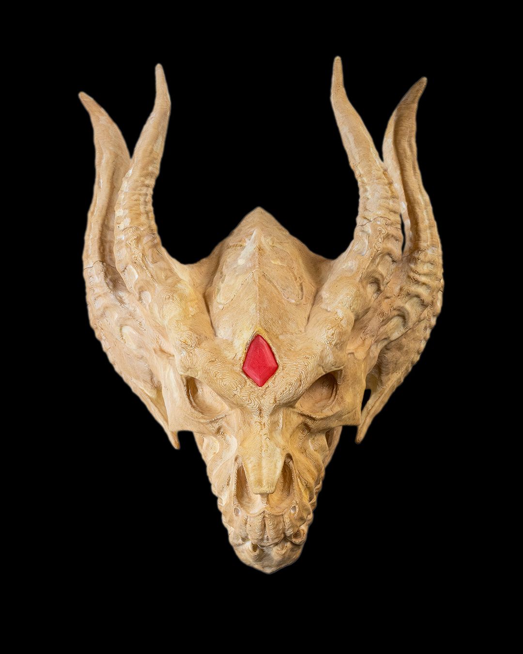 Silver Dragon Skull - 3D Printed Dragon Collectible