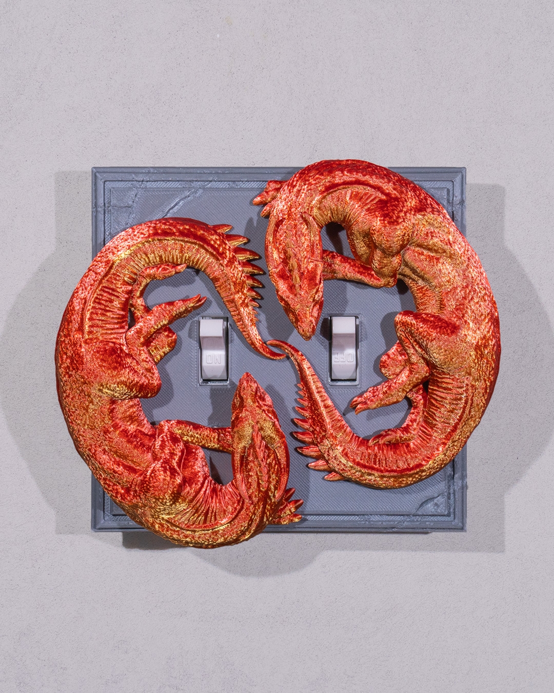 Soulmates Light Switch Cover - 3D Printed Dragon Collectible