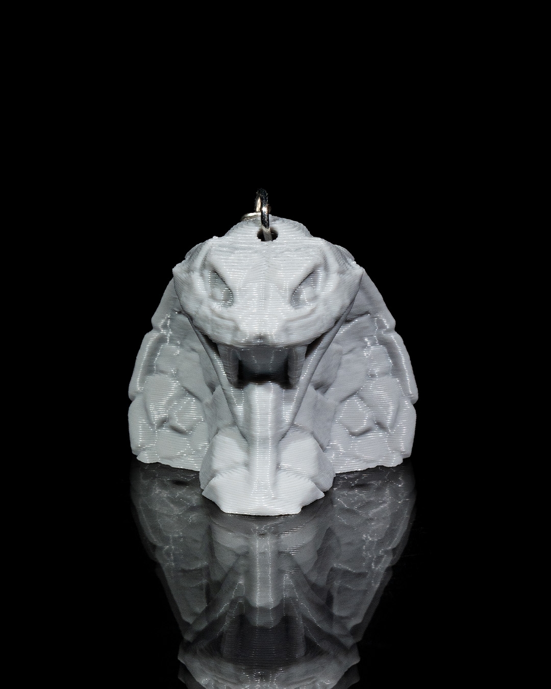 Stone Naja Keychain - 3D Printed Dragon Collectible