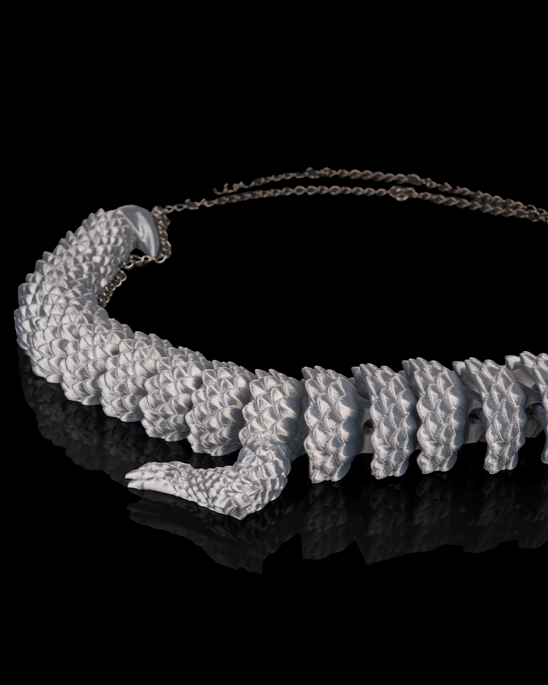 Wyrm Embrace Necklace - 3D Printed Dragon Collectible - Image 3