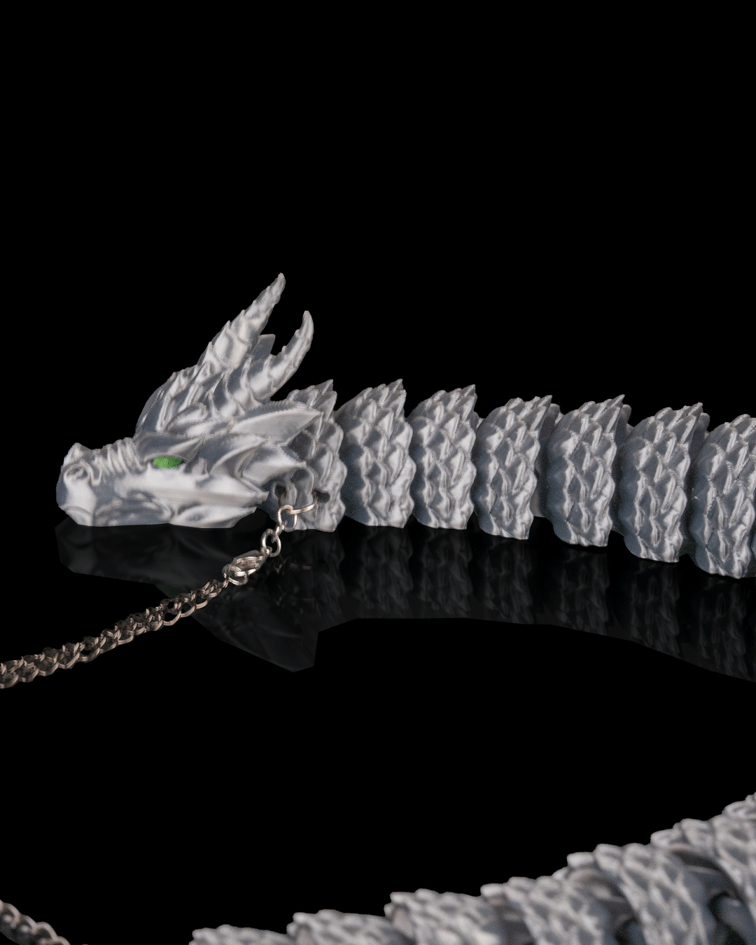 Wyrm Embrace Necklace - 3D Printed Dragon Collectible - Image 4